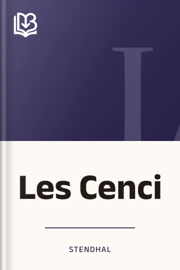 Les Cenci de Stendhal, couverture du livre