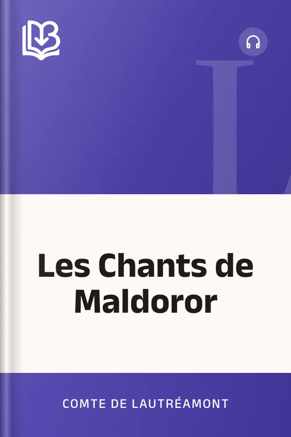 Les Chants de Maldoror de comte de Lautréamont, couverture du livre