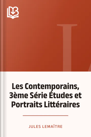 Les Contemporains, 3ème Série Études et Portraits Littéraires de Jules Lemaître, couverture du livre