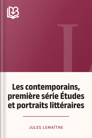 Les contemporains, première série Études et portraits littéraires de Jules Lemaître, couverture du livre