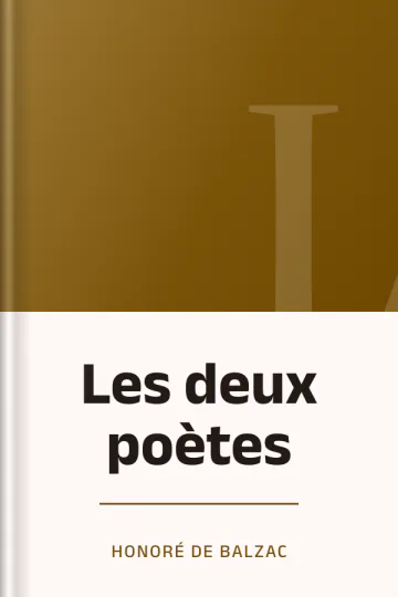 Les deux poètes d’Honoré de Balzac, couverture du livre