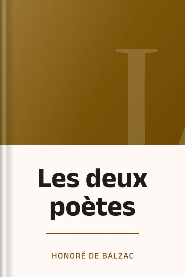 Les deux poètes d’Honoré de Balzac, couverture du livre