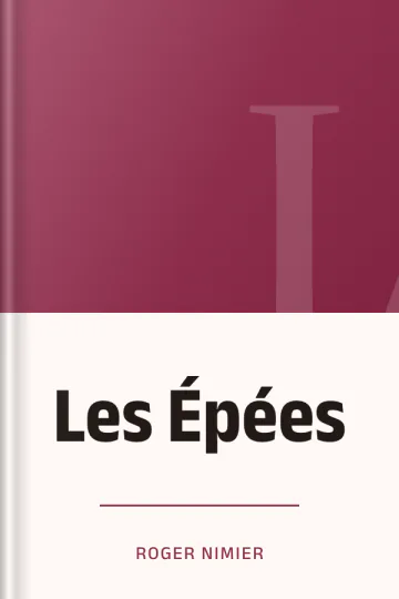Les Épées de Roger Nimier, couverture du livre