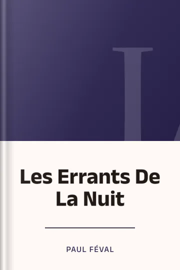 Les Errants De La Nuit de Paul Féval, couverture du livre