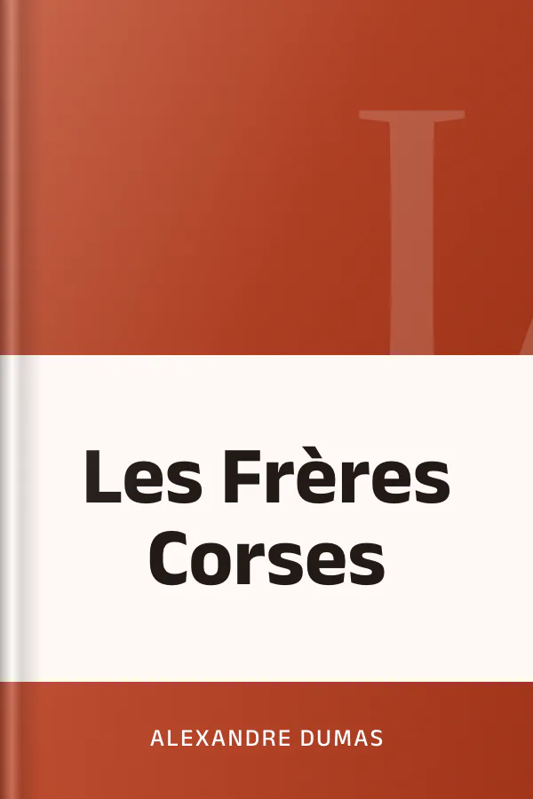 Les Frères Corses d’Alexandre Dumas, couverture du livre
