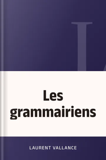 Les grammairiens de Laurent Vallance, couverture du livre