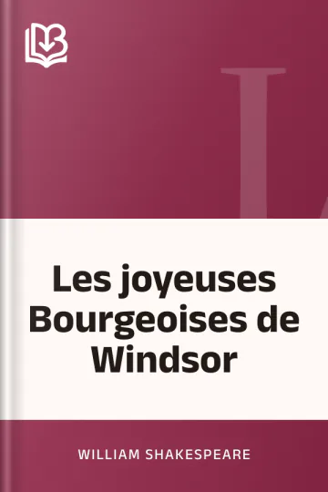 Les joyeuses Bourgeoises de Windsor de William Shakespeare, couverture du livre