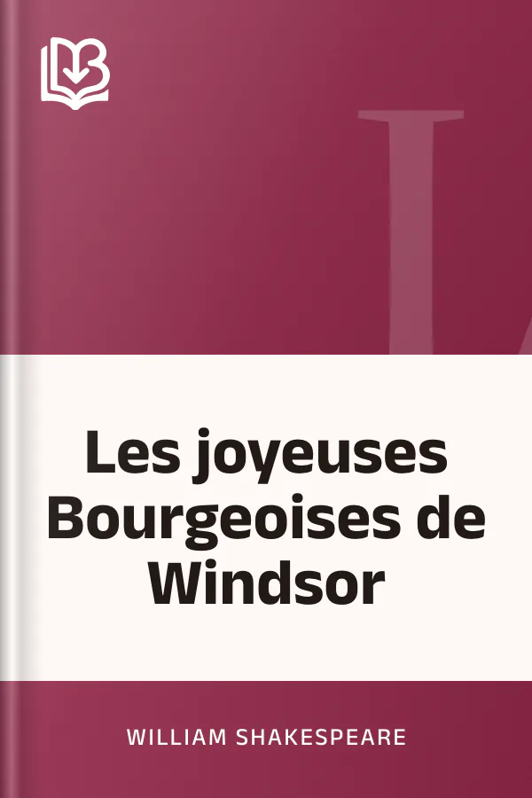Les joyeuses Bourgeoises de Windsor de William Shakespeare, couverture du livre