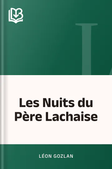 Les Nuits du Père Lachaise de Léon Gozlan, couverture du livre