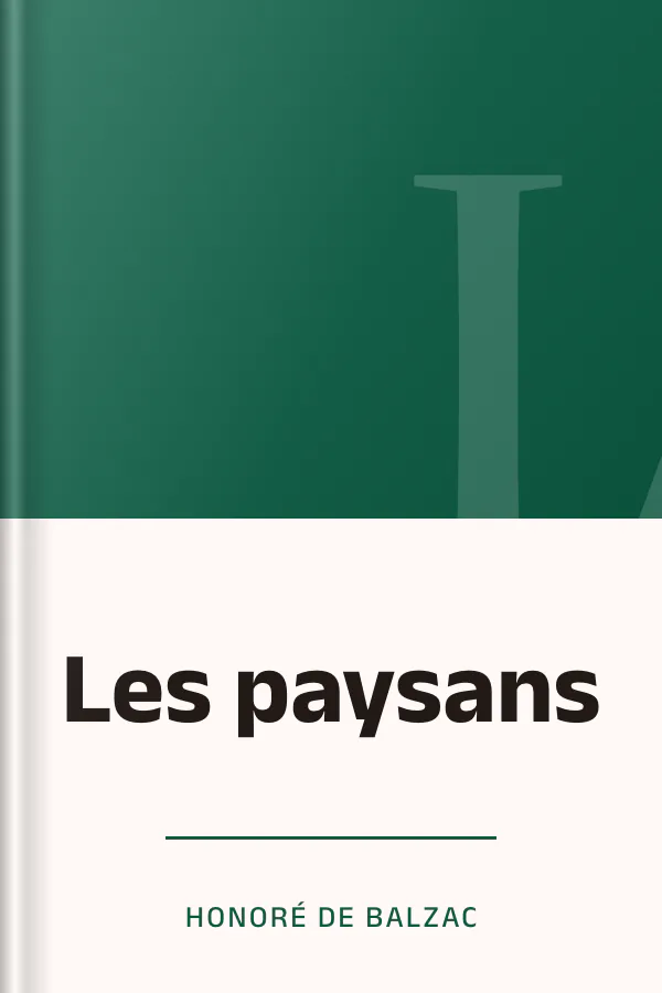 Les paysans d’Honoré de Balzac, couverture du livre