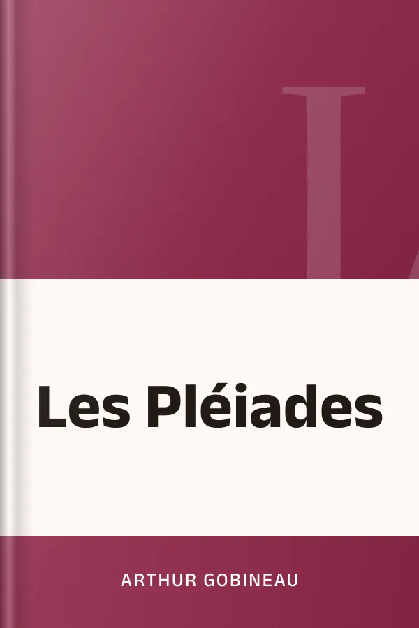 Les Pléiades d’Arthur Gobineau, couverture du livre