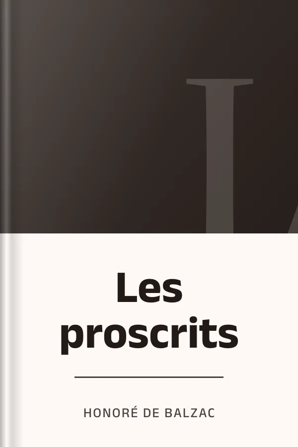 Les proscrits d’Honoré de Balzac, couverture du livre