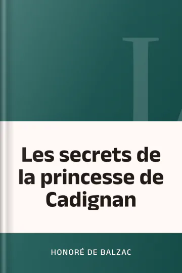 Les secrets de la princesse de Cadignan d’Honoré de Balzac, couverture du livre