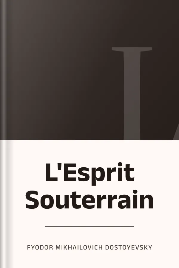 L'Esprit Souterrain de Fyodor Mikhailovich Dostoyevsky, couverture du livre