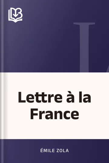 Lettre à la France d’Émile Zola, couverture du livre