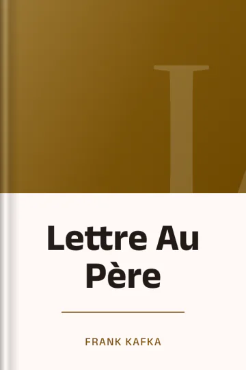 Lettre Au Père de Frank Kafka, couverture du livre