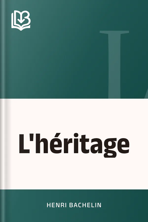 L'héritage d’Henri Bachelin, couverture du livre