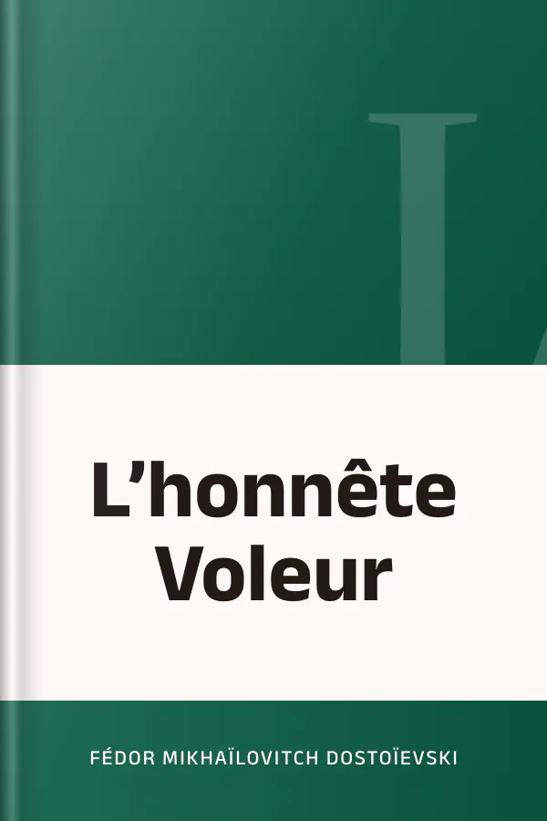 L’honnête Voleur de Fédor Mikhaïlovitch Dostoïevski, couverture du livre