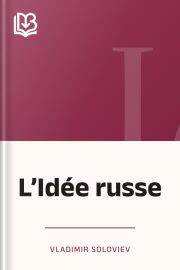L’Idée russe de Vladimir Soloviev, couverture du livre