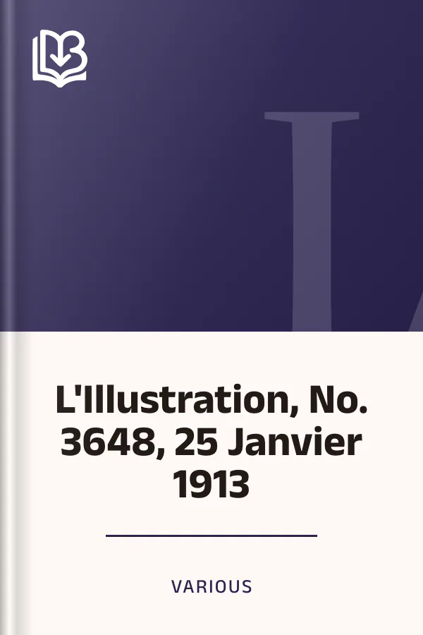 L'Illustration, No. 3648, 25 Janvier 1913, couverture du livre
