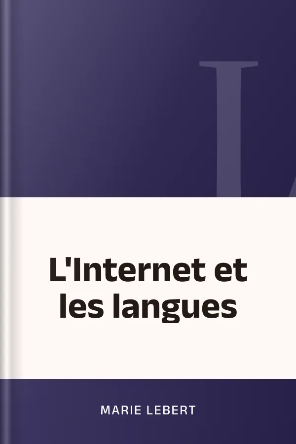 L'Internet et les langues de Marie Lebert, couverture du livre