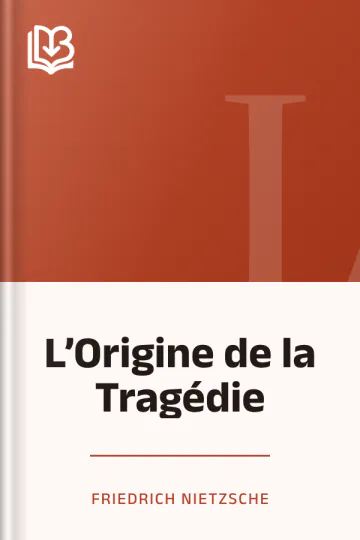 L’Origine de la Tragédie de Friedrich Nietzsche, couverture du livre