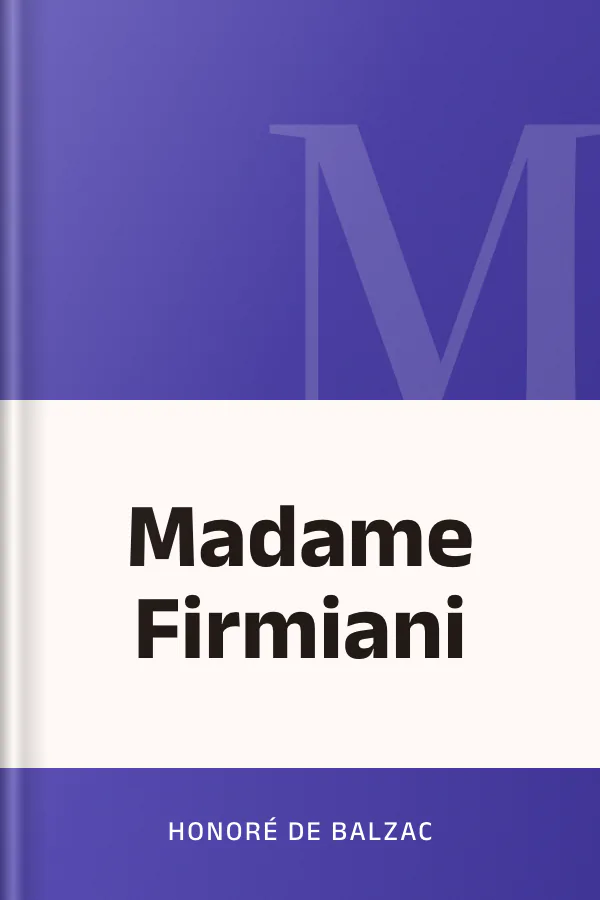 Madame Firmiani d’Honoré de Balzac, couverture du livre