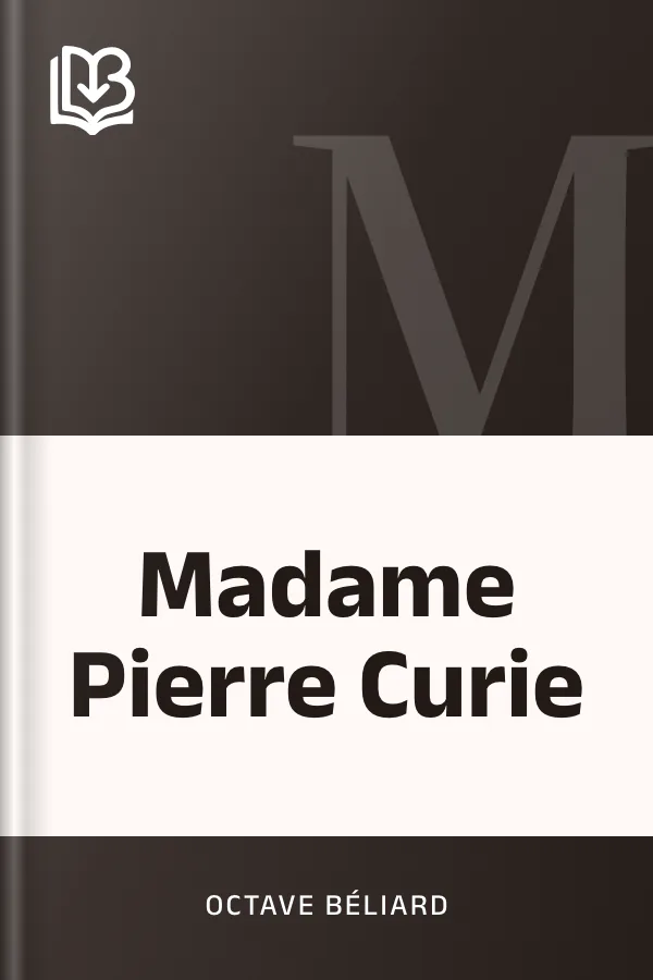 Madame Pierre Curie d’Octave Béliard, couverture du livre