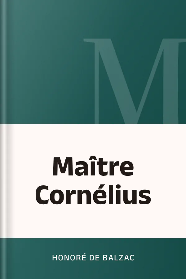 Maître Cornélius d’Honoré de Balzac, couverture du livre