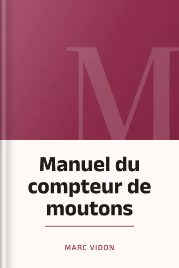Manuel du compteur de moutons de Marc Vidon, couverture du livre