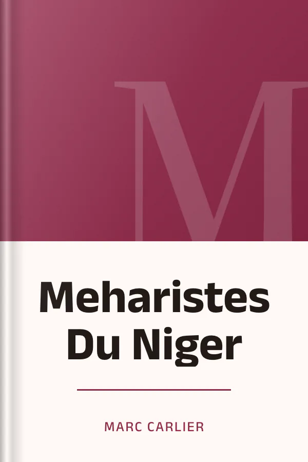 Meharistes Du Niger de Marc Carlier, couverture du livre