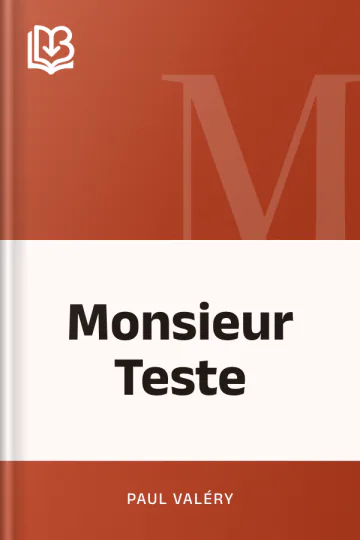 Monsieur Teste de Paul Valéry, couverture du livre