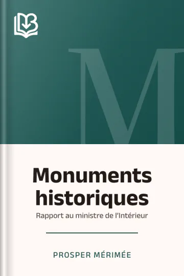 Monuments historiques de Prosper Mérimée, couverture du livre
