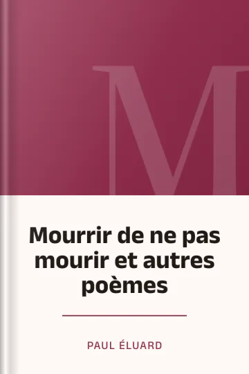 Mourrir de ne pas mourir et autres poèmes de Paul Éluard, couverture du livre