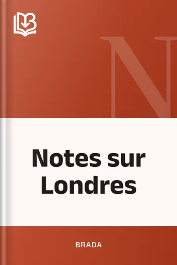 Notes sur Londres de Brada, couverture du livre
