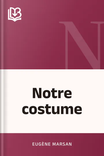 Notre costume d’Eugène Marsan, couverture du livre