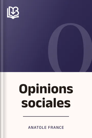 Opinions sociales d’Anatole France, couverture du livre