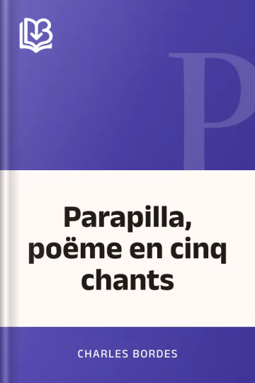 Parapilla, poëme en cinq chants de Charles Bordes, couverture du livre