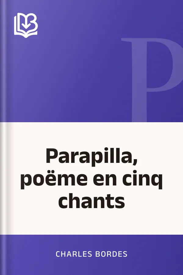 Parapilla, poëme en cinq chants de Charles Bordes, couverture du livre