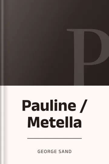 Pauline / Metella de George Sand, couverture du livre