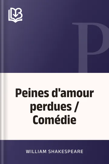 Peines d'amour perdues / Comédie de William Shakespeare, couverture du livre
