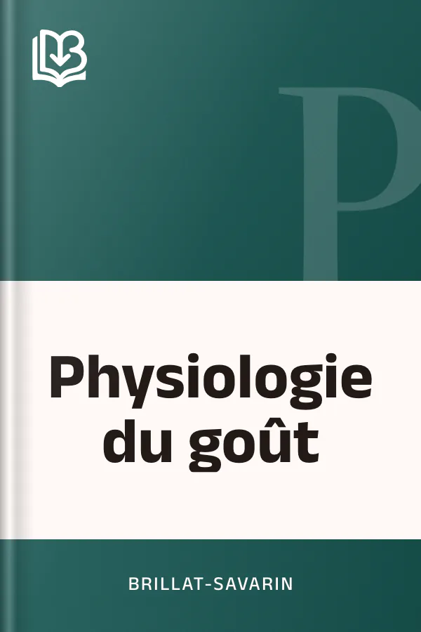 Physiologie du goût de Brillat-Savarin, couverture du livre