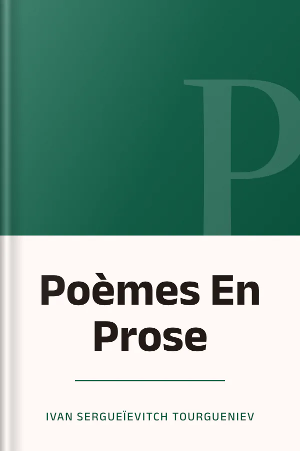 Poèmes En Prose d’Ivan Sergueïevitch Tourgueniev, couverture du livre