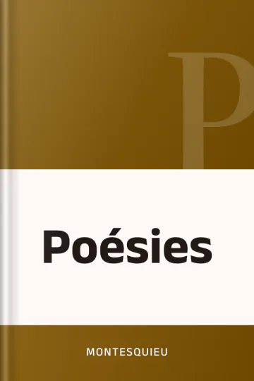 Poésies de Montesquieu, couverture du livre