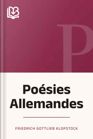Poésies Allemandes de Friedrich Gottlieb Klopstock, couverture du livre