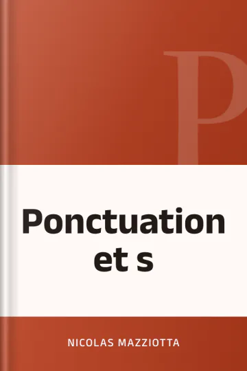 Ponctuation et s de Nicolas Mazziotta, couverture du livre