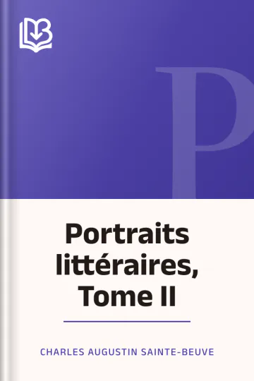 Portraits littéraires, Tome II de Charles Augustin Sainte-Beuve, couverture du livre