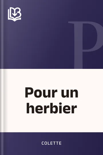 Pour un herbier de Colette, couverture du livre