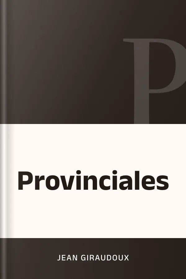 Provinciales de Jean Giraudoux, couverture du livre