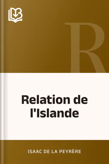 Relation de l'Islande d’Isaac de La Peyrère, couverture du livre